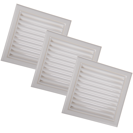 Grila Vents, PVC, alb, 186 x 186 mm