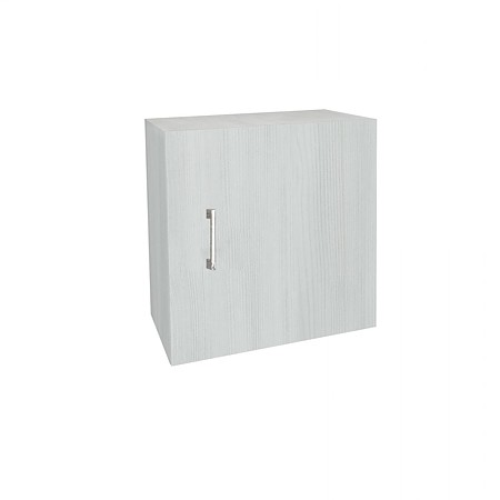 Dulap baie tip cub Savini Due Zaffiro Bianco, reversibil , suspendat, alb-bej, 45 cm