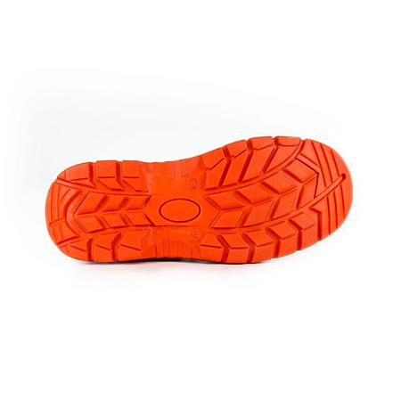 Bocanci de protectie Gantex Bruno S3, bombeu si lamela metalica, piele naturala, talpa antiderapanta, impermeabili, negru + rosu, marimea 40