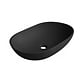Lavoar oval Marmite WB 0608 500C, compozit mineral, antibacterian, fara preaplin, montaj pe blat, negru lucios, 500 x 400 x 150 mm