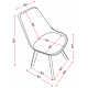 Scaun bucatarie tapitat portocaliu Depozitul de scaune Celia, piele ecologica, cadru lemn, max. 110 kg, 48.5 x 50 x 82.5 cm