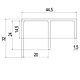 Profil de ghidare inferior SDS 9300, aluminiu anodizat mat, lungime 2,5 m