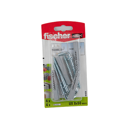 Diblu din nailon cu surub L, Fischer UX, 8 x 50 mm, 5.5 x 70 mm, 4 buc Diblu din nailon cu surub L, Fischer UX, 8 x 50 mm, 5.5 x 70 mm, 4 buc