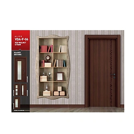 Usa interior plina, Variodor Red Walnut Straw, stanga, rosu-nuc, 198 x 80 cm