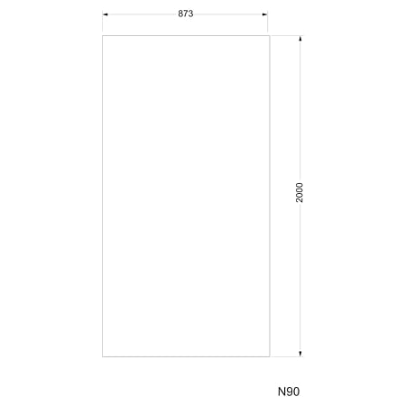 Paravan dus / walk in Sanotechnik Sanoflex N90, sticla clara 6 mm, fara accesorii, 88 - 89 x 200 cm