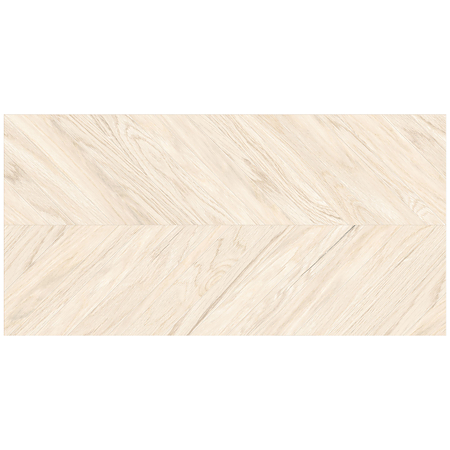 Gresie portelanata exterior/interior KAI Tilia Natural, rectificata, tip chevron, mat, decor lemn, crem, 60 x 120 cm