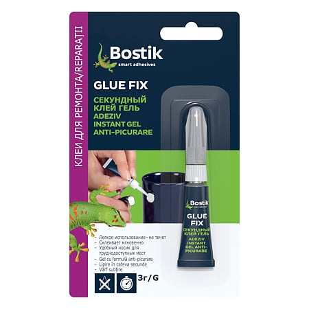 Adeziv Super Glue gel pentru portelan, metal si cauciuc Bostik, 3 g