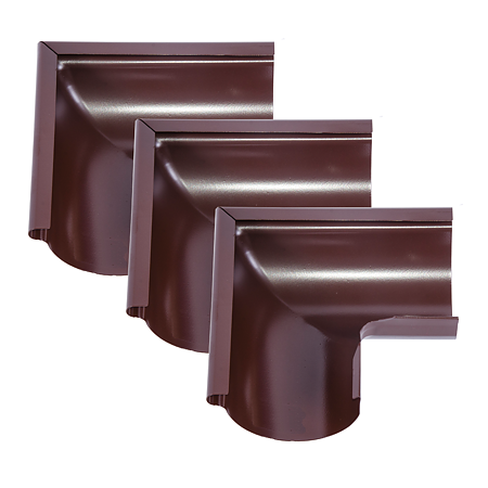 Coltar exterior tip 1 jgheab Novatik Ronda, metal, diam. 125mm, maro RAL 8017