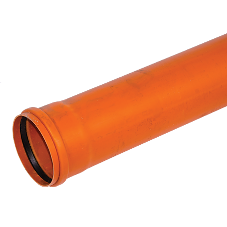 Teava PVC SN4 Valplast, canalizare exterioara, cu mufa si garnitura, diametru 400 mm, 4 m