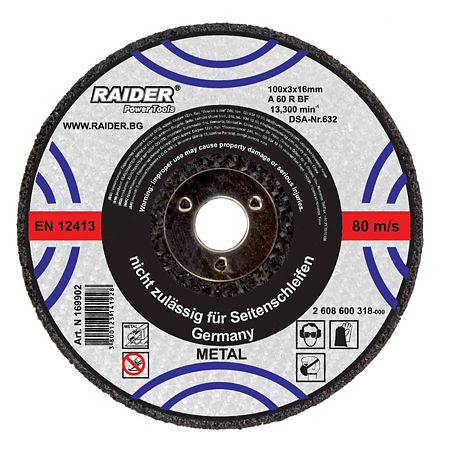 Disc pentru metal Raider, 100 x 3 x 16 mm