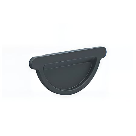 Capac jgheab metalic, 125 mm, gri, RAL 7016