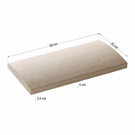Capac interval gard Clasic Roma, piatra compozita, marmura antichizata,  grosime 40 mm, 500 x 250 mm