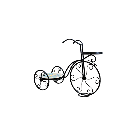 Suport flori bicicleta Mozaic HK17072, metal, 66 x 27 x 48 cm
