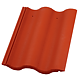 Tigla de baza 1/1 Terran Synus, beton, rosu, 33 X 42 cm