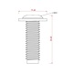 Surub picior plinta, metal, negru, M10