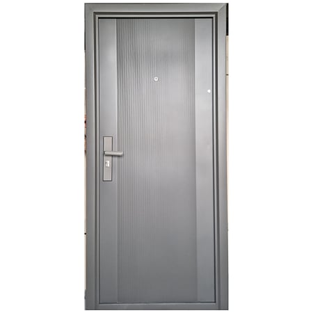 Usa metalica de intrare in apartament Y-06, tabla, deschidere dreapta, culoare negru argintiu, 2020 x 880 mm