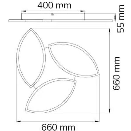Plafoniera 3 x LED Globo Kirk, functie WIZ WI-FI, 22 W