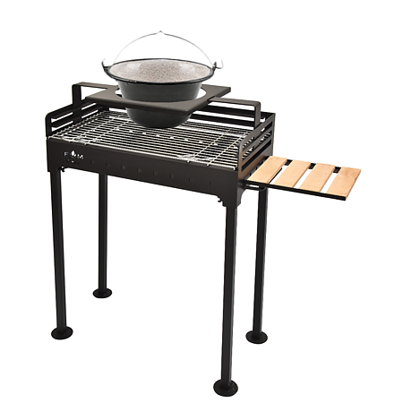 Gratar gradina FM Grill Premium, carbuni/lemn, otel, cu suport ceaun, masuta detasabila, deplasabil, 67 x 40 cm Gratar gradina FM Grill Premium, carbuni/lemn, otel, cu suport ceaun, masuta detasabila, deplasabil, 67 x 40 cm