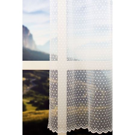 Perdea 6812 din 100% poliester, alba 101, 145 x 245 cm