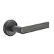 Maner usa de interior pe rozeta rotunda Osprey Yale, zinc, negru mat, 40 mm
