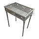 Gratar gradina Gratar de Chef H2, carbuni/lemne, picioare detasabile, otel, 50 x 35 cm 