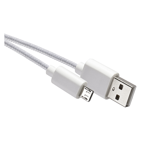 Cablu USB Emos 2.0 A/M-MICRO B/M, alb, 1m