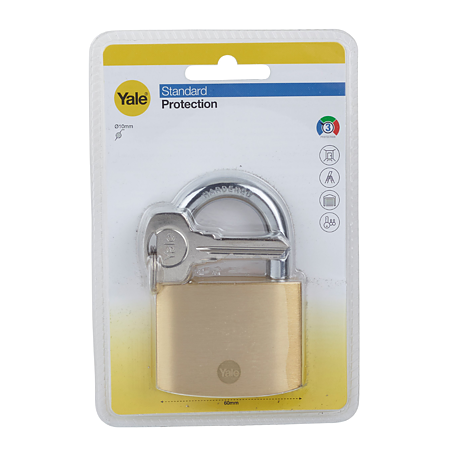 Lacat din alama Yale Standard Protection, 60 mm, 3 chei