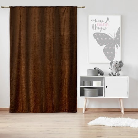 Draperie Sndeco, model 8135/3926, 100% poliester, maro ciocolatiu, 140 x 245 cm