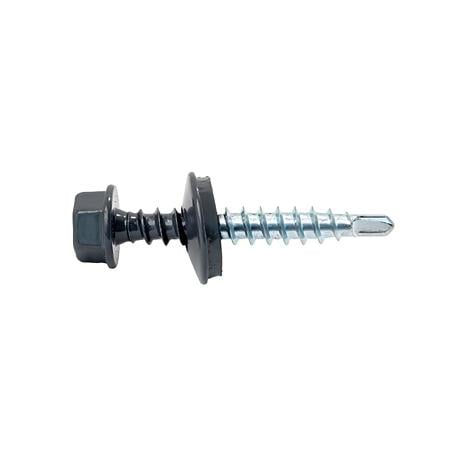 Surub autoforant pentru tigla metalica, gri grafit, RAL 7024, 4.8 x 35 mm, 50 bucati