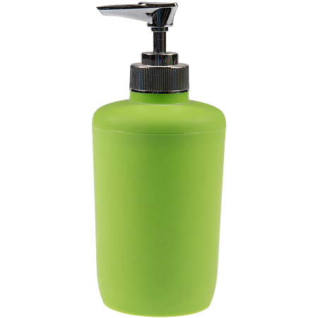 Dozator sapun lichid Romtatay, plastic, verde, 5,5 x 5,5 x 15,5 cm