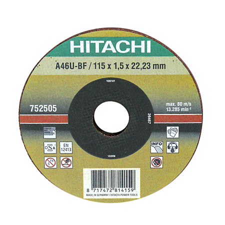 Disc debitare inox, Hikoki 752505, 115 x 22.2 x 1,5 mm