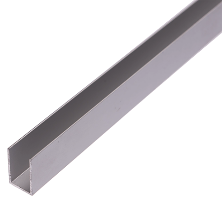 Profil aluminiu tip U, 15.5 x 15.5 x 1.5 mm, L 1 m