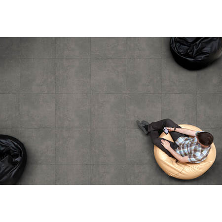 Gresie interior gri Ariman Antracite Lapp, portelanata, glazurata, finisaj semilucios, patrata, grosime 10 mm, 60 x 60 cm