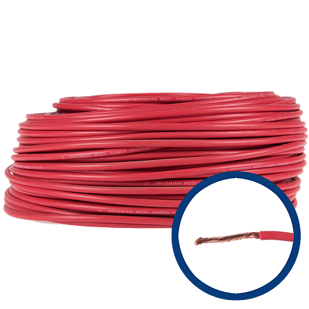 Cablu electric MYF (H05V-K) 6 mmp, izolatie PVC, rosu