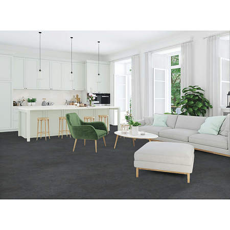 Gresie exterior/interior portelanata Cesarom Therme, mat, antracit, clasa aderenta R11, PEI 4, 9 mm, 60 x 60 cm