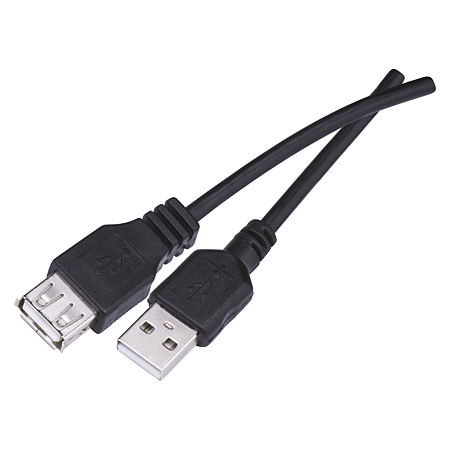 Cablu USB pentru prelungire, A plug, A socket, negru, 2 m