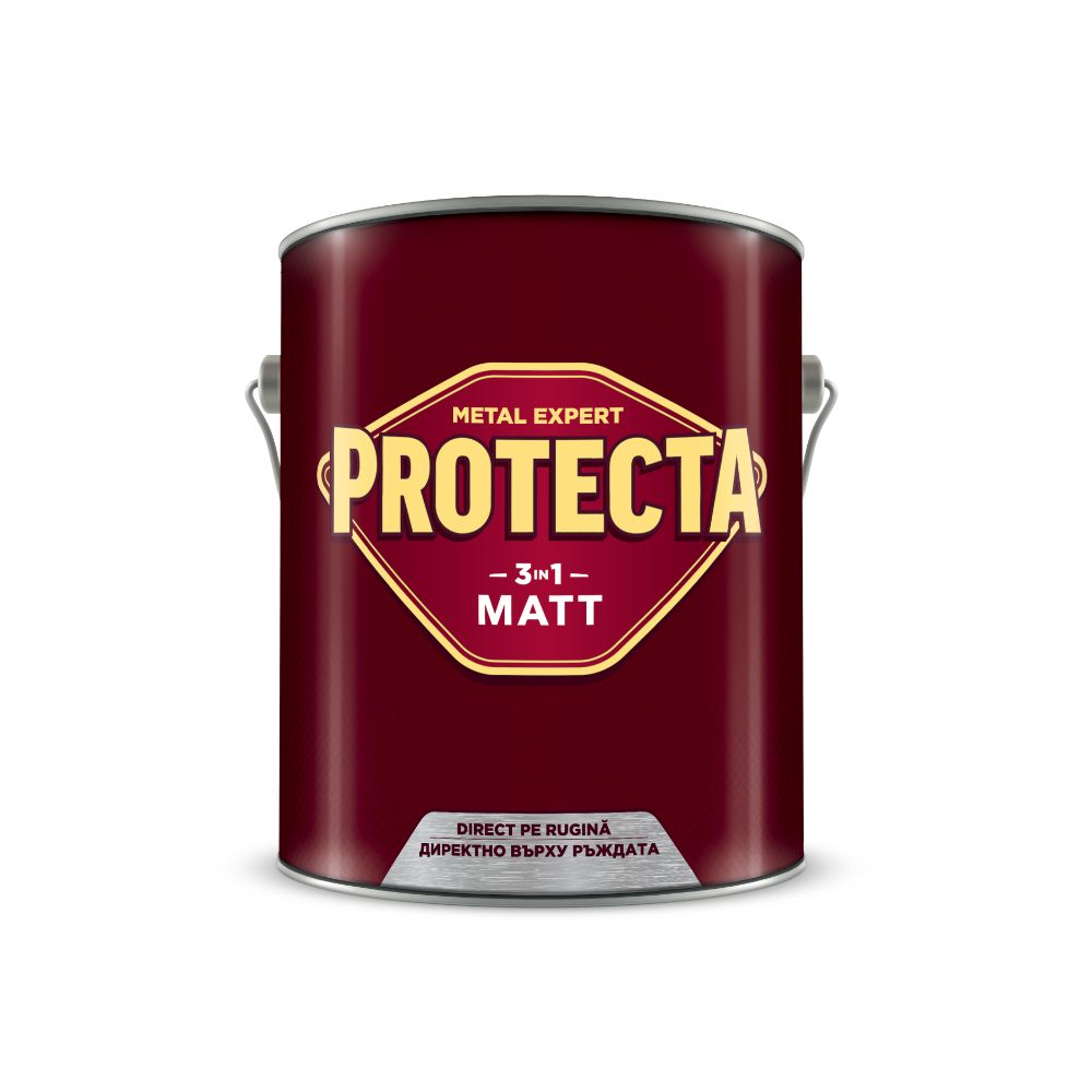 Vopsea alchidica/email Protecta 3 in 1 Matt, alb, interior/exterior, 0,5 L