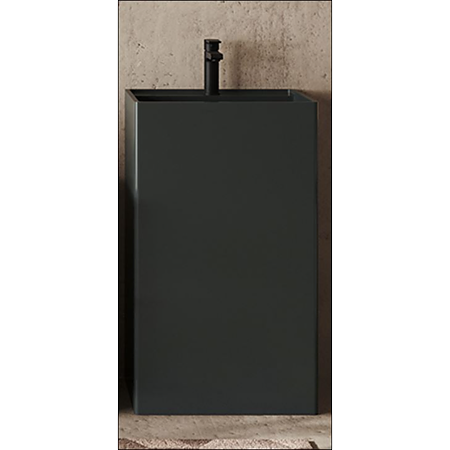 Lavoar baie Savini Due, compozit, gri, 49.5 x 41.5 x 85 cm