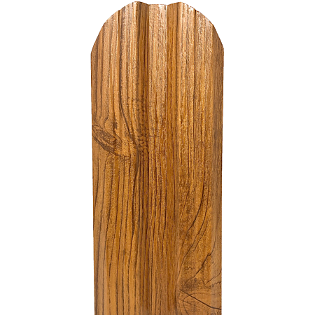Sipca metalica gard Tisa, maro, RAL 8017, stejar, 0.4 mm, 1500 x 115 mm, 25 bucati + 50 bucati surub autoforant