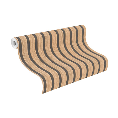 Tapet hartie Rasch Duplex 278408, maro/negru, model tip riflaj lemn, 10 x 0.53 m Tapet hartie Rasch Duplex 278408, maro/negru, model tip riflaj lemn, 10 x 0.53 m