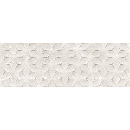 Faianta decorativa baie Orleans Bianco, rectificata, glazurata, crem, lucios, decor cu model, 30 x 90 cm