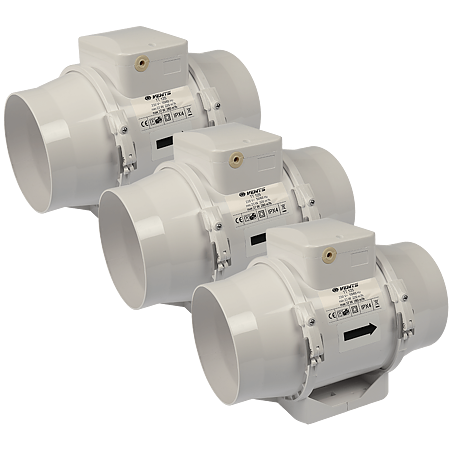 Ventilator axial Vents TT, in linie, 37 W, alb, diametru 125 mm, 24.6 x 16.7 cm