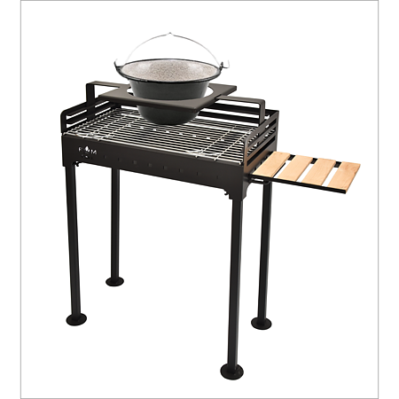 Gratar FM Grill Premium, carbuni/lemn, otel, cu suport ceaun, capac si masuta detasabila, deplasabil, 58 x 30 cm Gratar FM Grill Premium, carbuni/lemn, otel, cu suport ceaun, capac si masuta detasabila, deplasabil, 58 x 30 cm