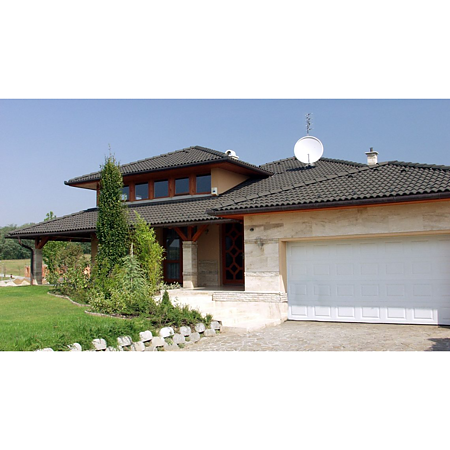 Tigla de coama Terran Danubia + clema de fixare, culoare antracit, 250 x 420 mm, 4.7 kg/buc