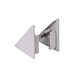 Set terminatii profil inaltator blat de bucatarie, plastic, argintiu, 2 bucati
