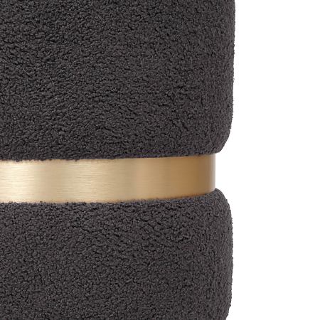 Taburet Ring, inel auriu, textil gri T03, rotund, 38 x 38 x 40 cm Taburet Ring, inel auriu, textil gri T03, rotund, 38 x 38 x 40 cm