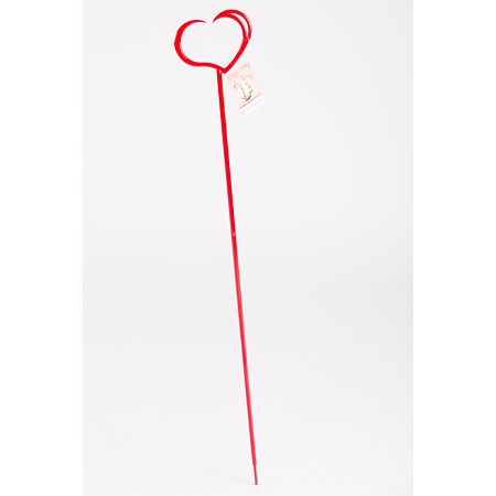 Stick decorativ pentru ghiveci in forma de inima Harplast, policarbonat, rosu, 600 x 91 mm