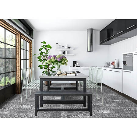 Parchet laminat 8 mm Falquon Quadraic Q004 Palazzo, nuanta medie cu model, clasa de trafic 32, click, 810 x 400 mm