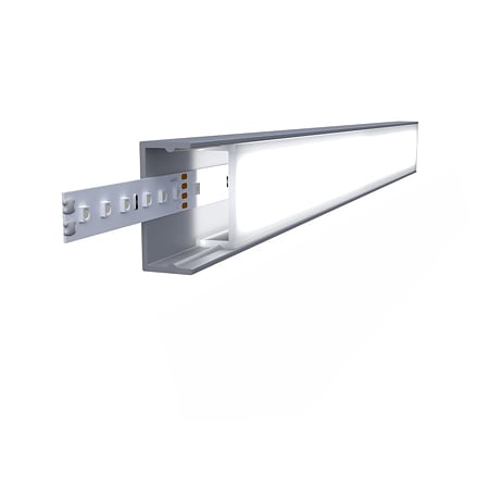 Profil banda led Listello, tip U, aluminiu, montaj incastrat, argintiu, 8.2 x 19 mm, 2,7 m