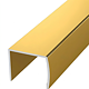 Profil din aluminiu tip U, auriu, 2.5 m